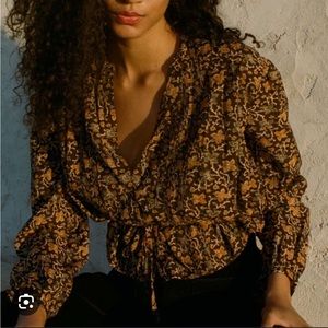 DOÊN, LAYNE TOP -- NEUTRE JARDIN DE PAPILLONS (Size S)